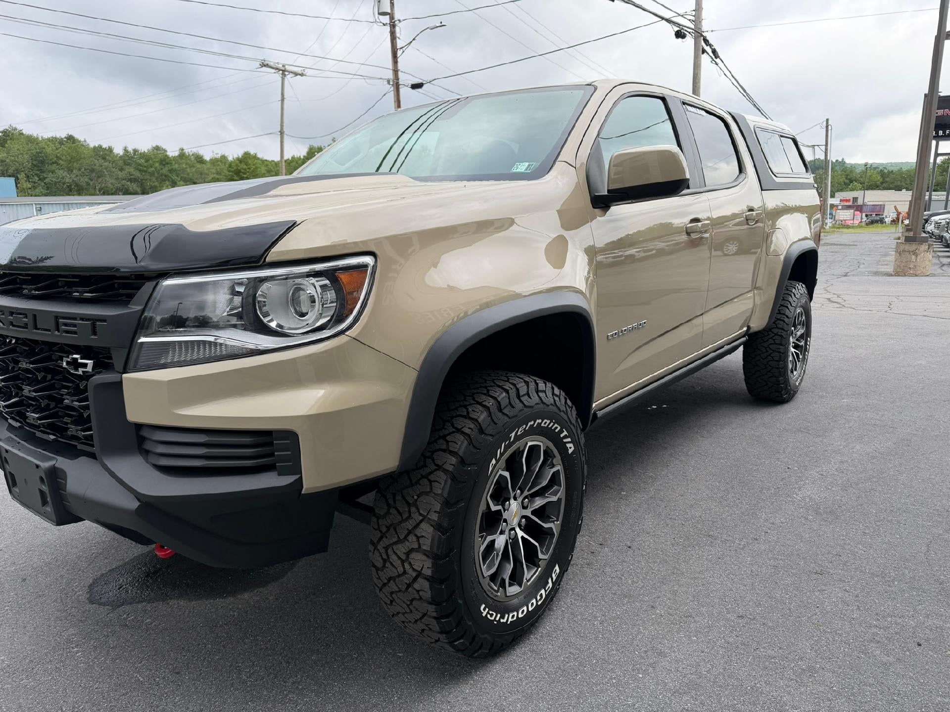 2022 Chevrolet Colorado ZR2 in Sand Dune Metallic — front three-quarter view