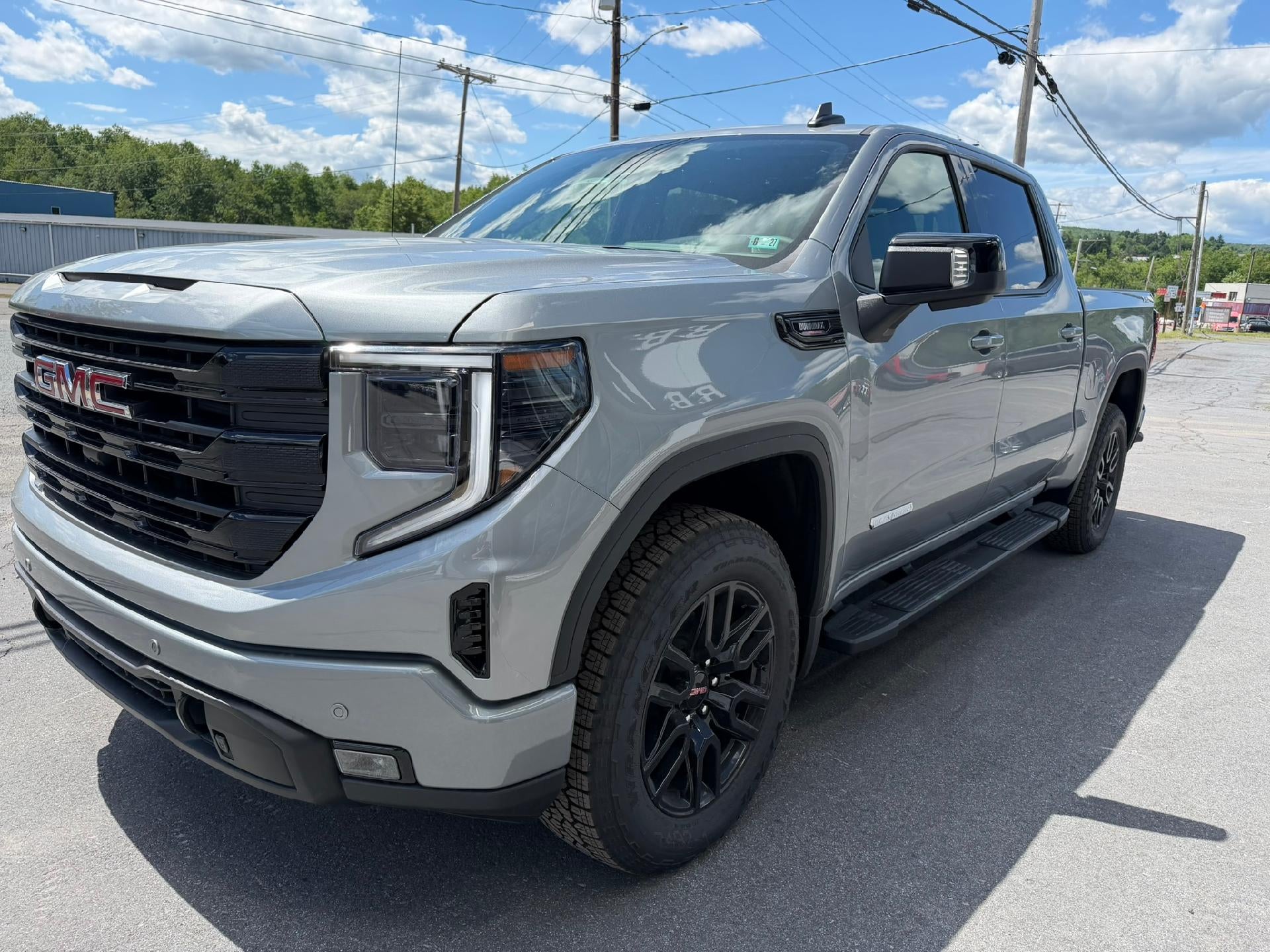 2026 GMC Sierra 1500 Elevation in Sterling Metallic — front three-quarter view