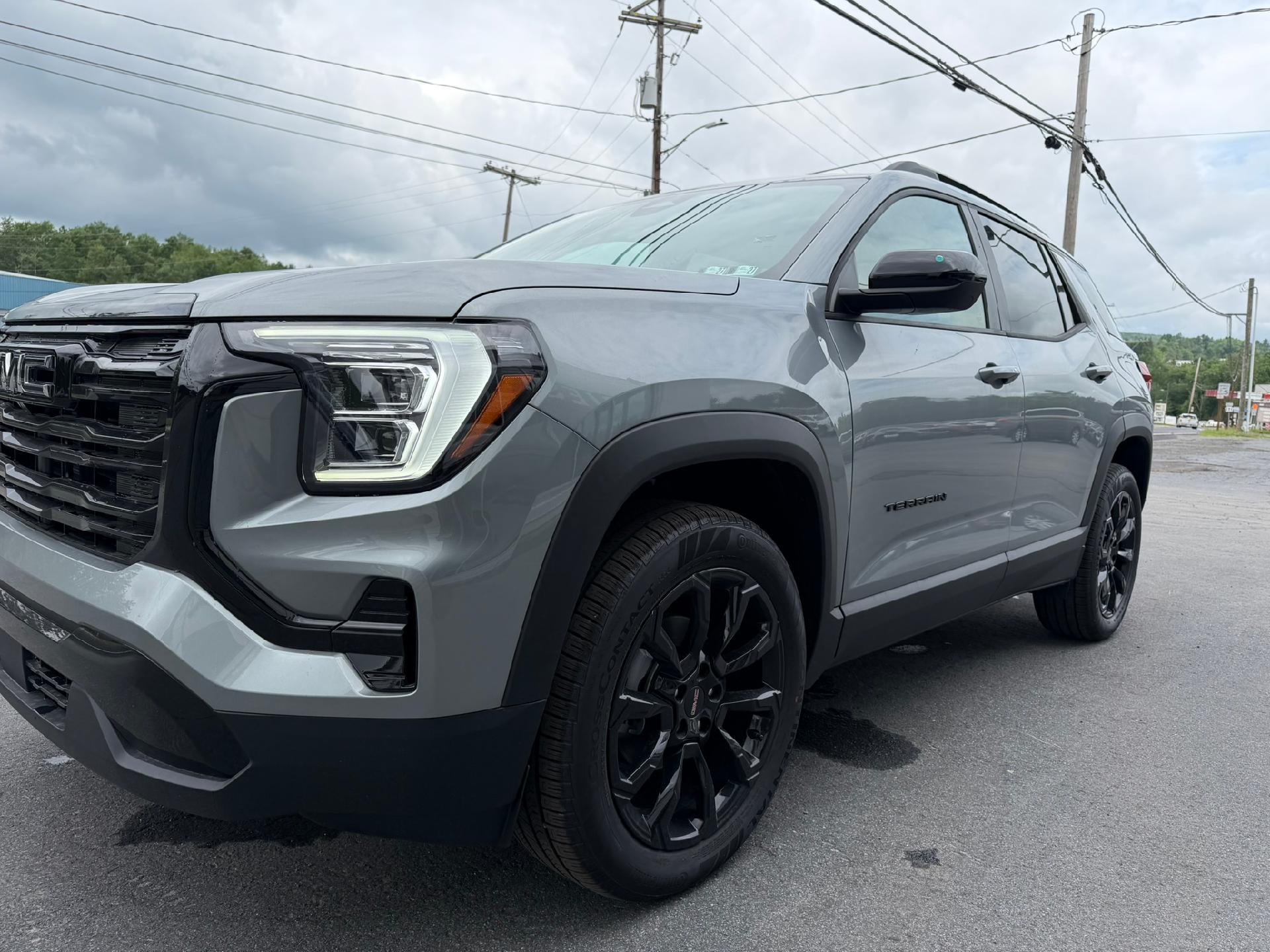 2026 GMC Terrain Elevation in Sterling Metallic — front three-quarter view