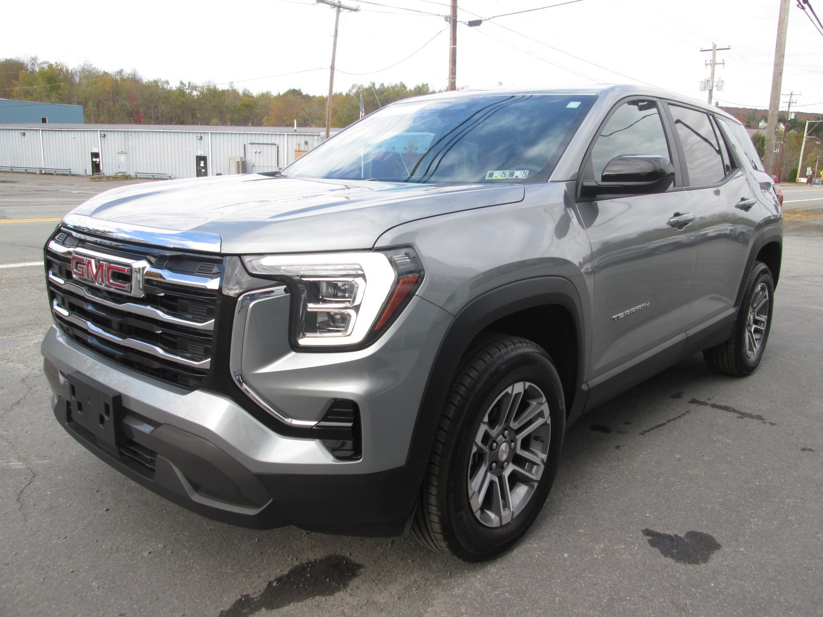 2025 GMC Terrain Elevation in Sterling Metallic — front three-quarter view